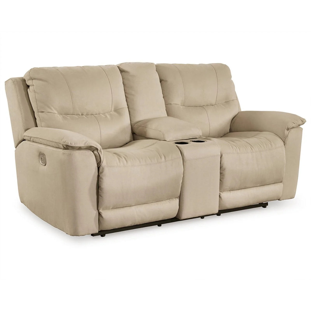 Latte Faux Leather Power Reclining Loveseat J806657