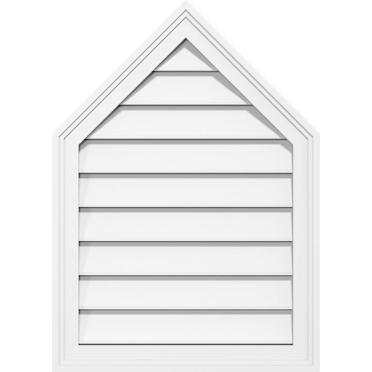 26x22W x 20x22H Peaked Top Surface Mount PVC Gable Vent E916