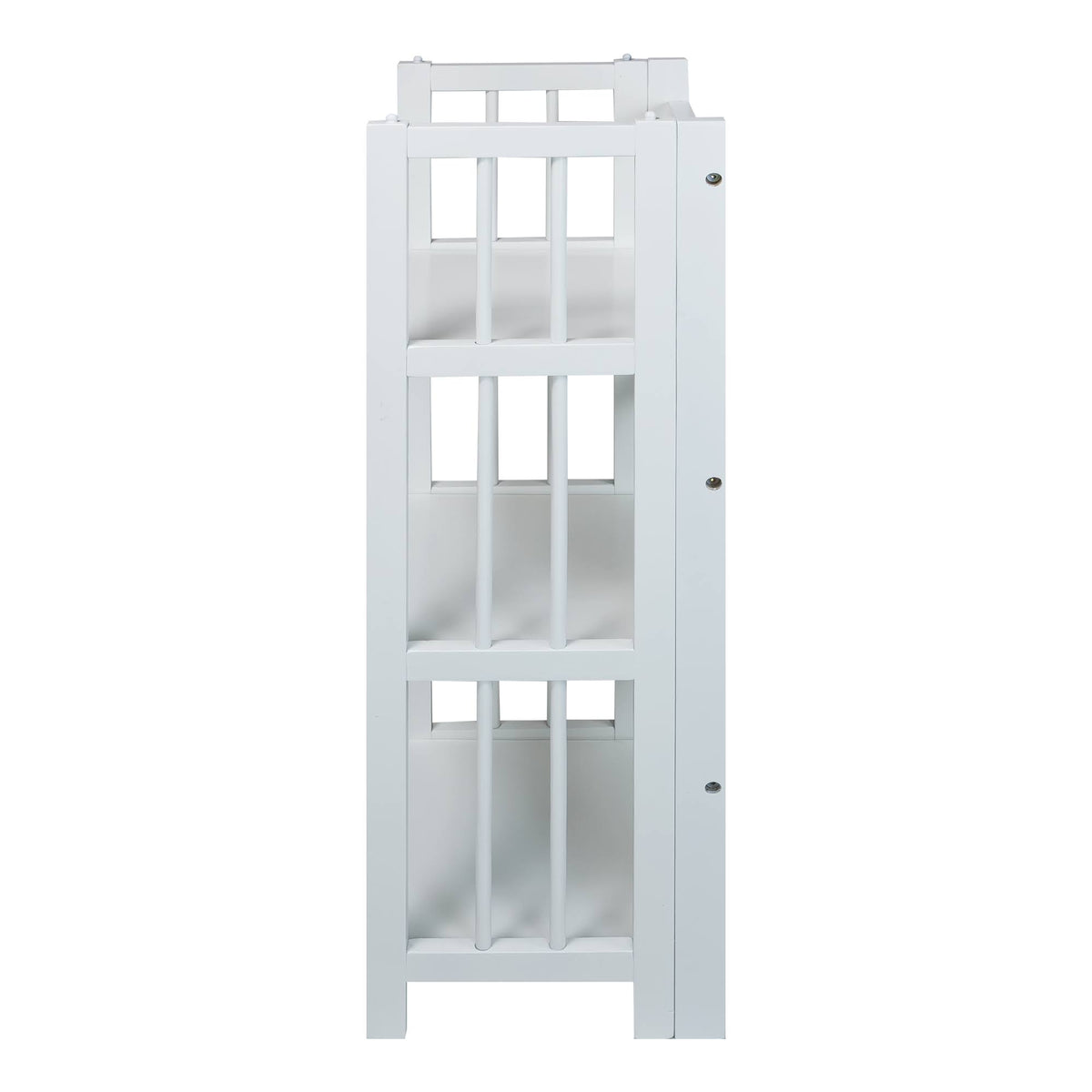 White 3-Shelf Folding Bookcase M62367