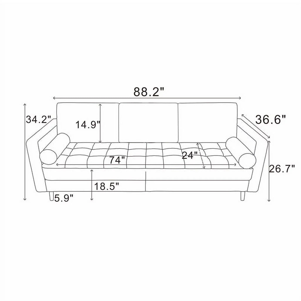 Tan Leather Sofa Set of 2 G27950