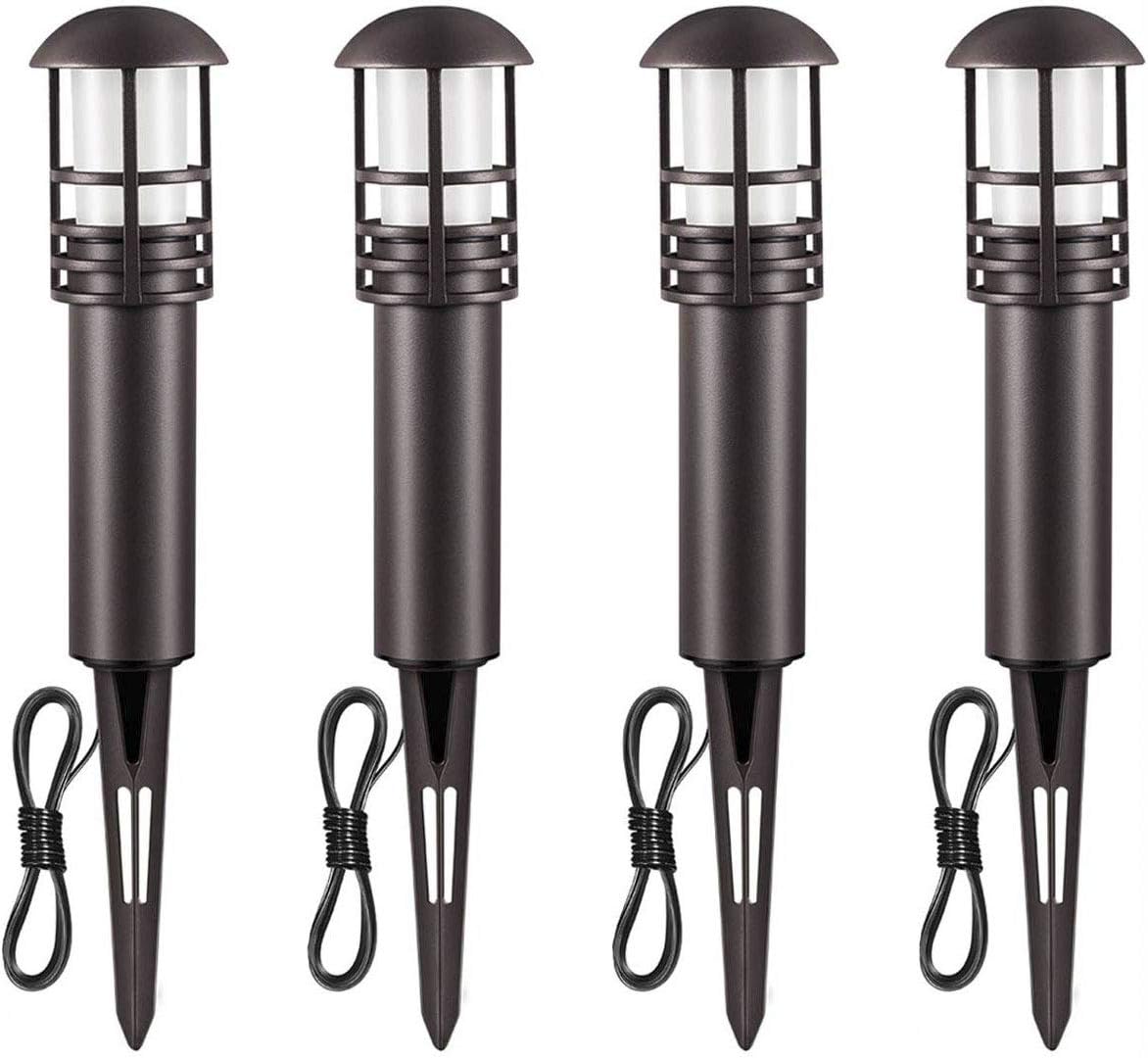 12V 3W 3000K Waterproof Aluminum Landscape Lights 4-Pack N540311