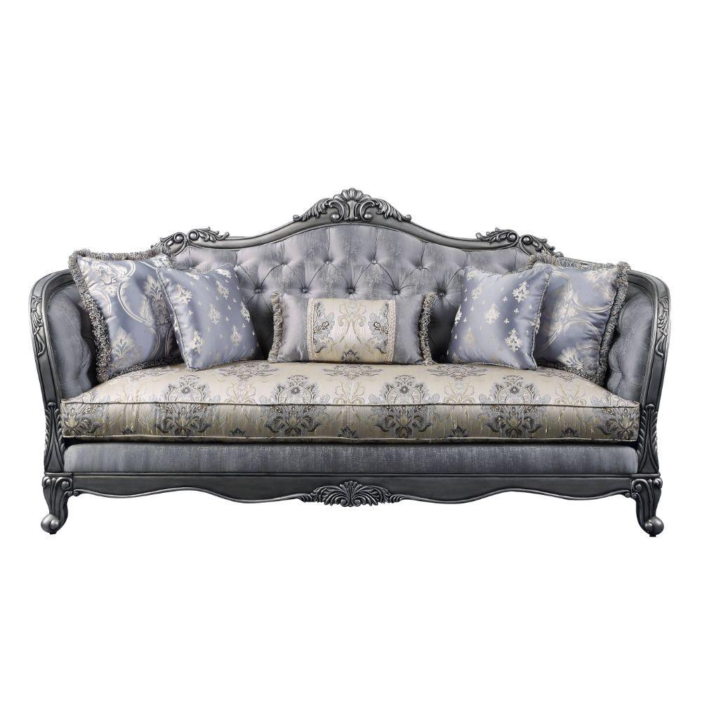 Lustrous Fabric Sofa Set 2 Pcs R295