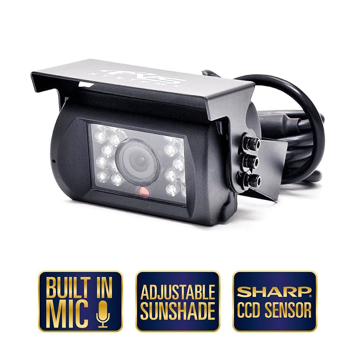 Black Backup Camera System with 7x22 Display E3693