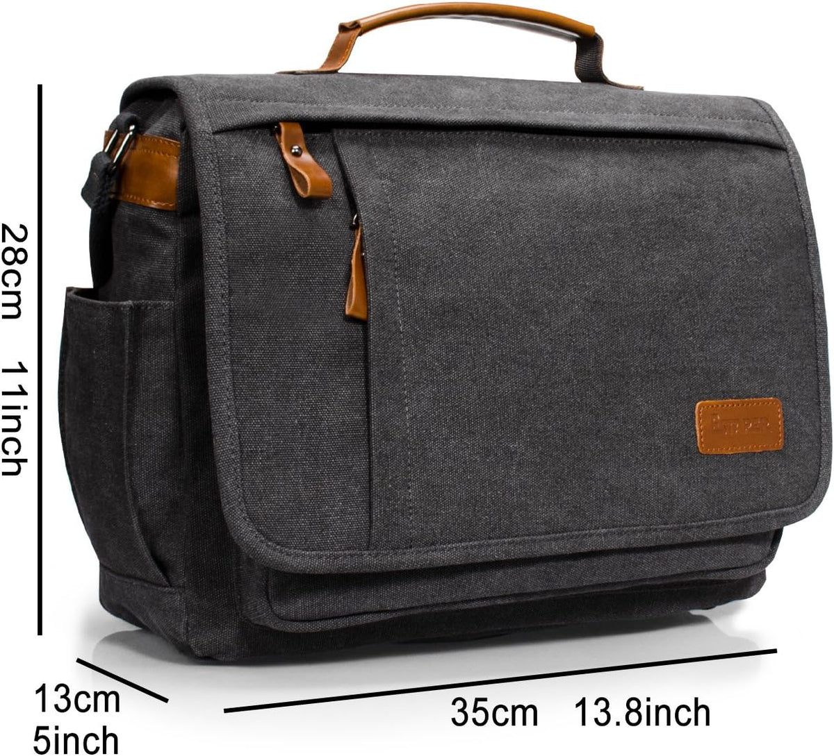 Canvas Messenger Bag with Camera Insert Sleeve A1404