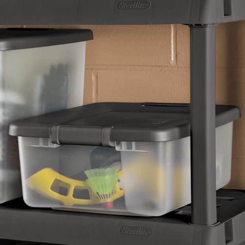 4 Shelf Lockable Plastic Storage Cabinet H7443