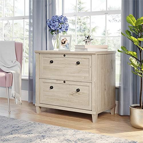 2 Drawer Wooden Lateral File Cabinet in Chalk Oak S642
