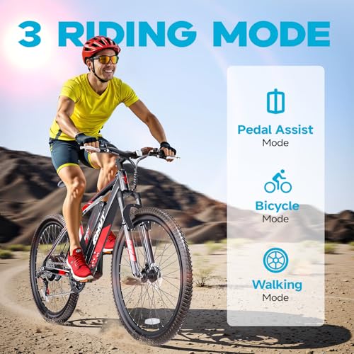 350W 26" 21 Speed Electric Bike with Dual Disc Brake S375