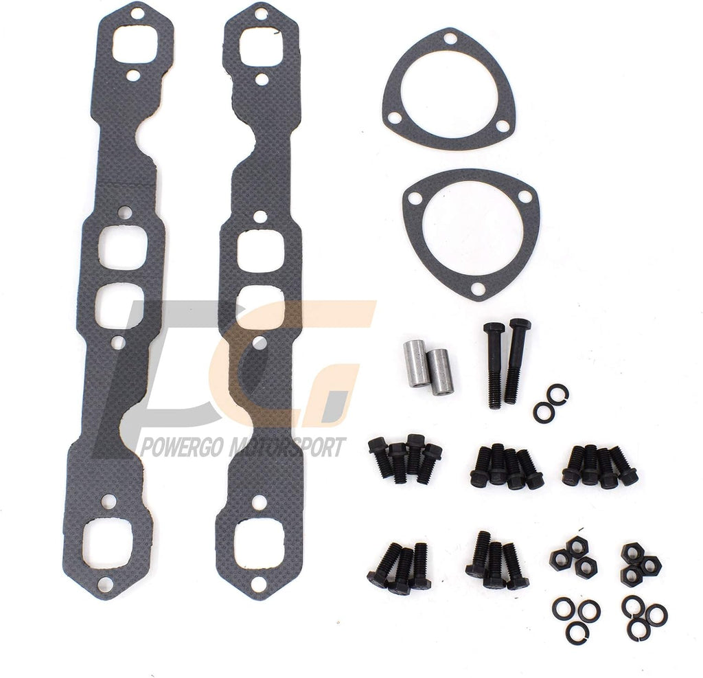 Exhaust Headers 1-5/8 in. Mild Steel Hi-temp Black Paint V8 G2825
