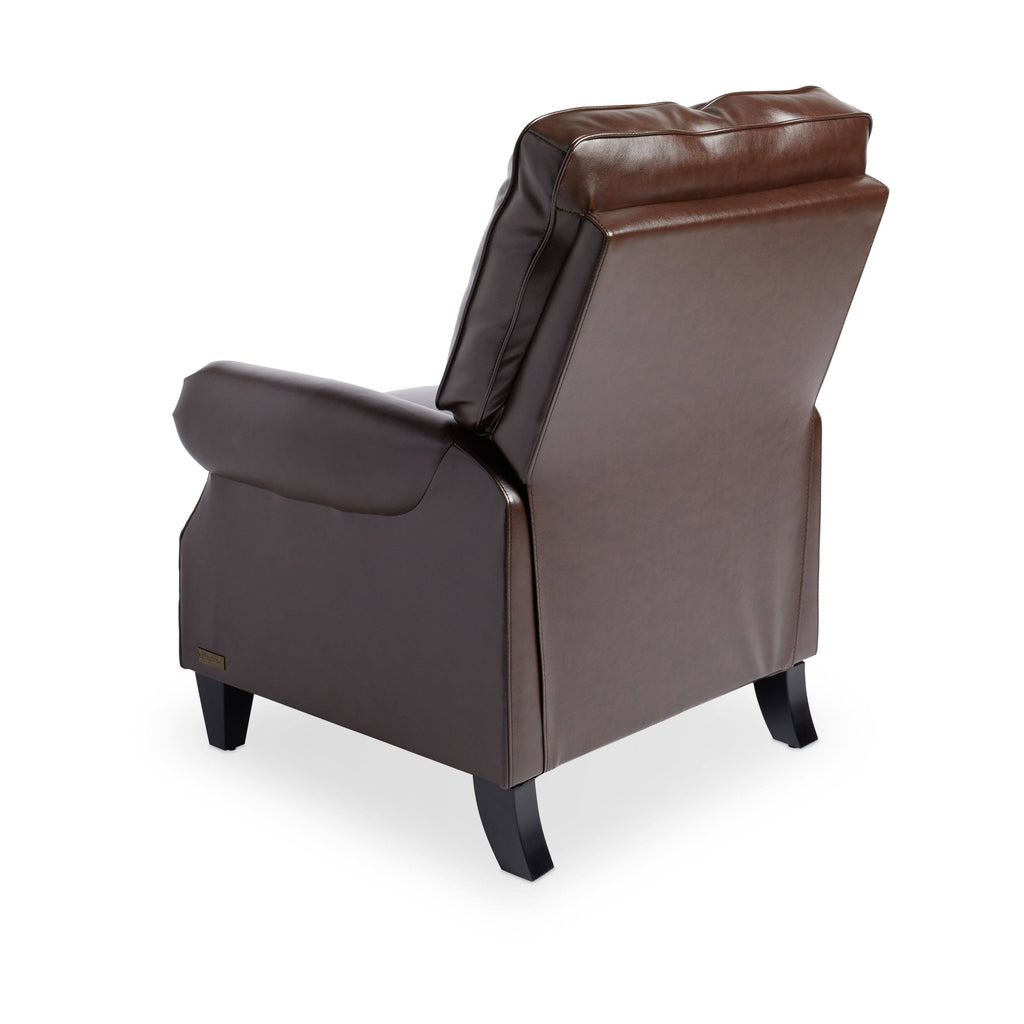 Brown Leather Pushback Recliner E464