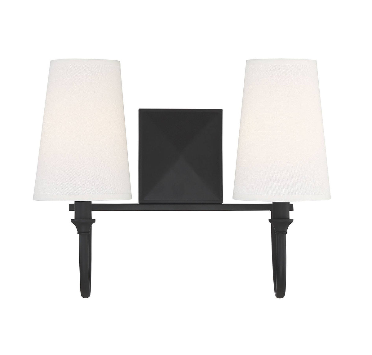 Matte Black 2 Light Bath S3626