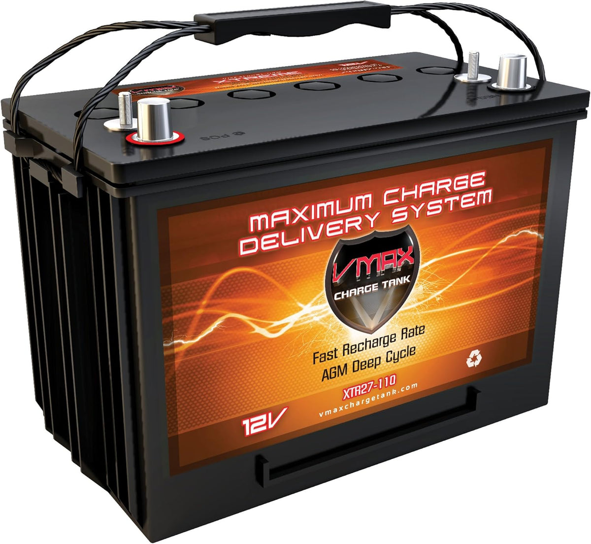 12V 110Ah Group 27 Sealed Deep Cycle Marine Battery W287