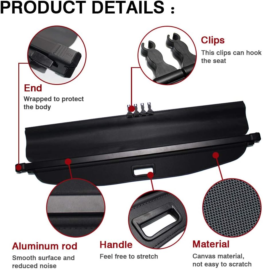 Cargo Cover Black Pack of 2 Y5674