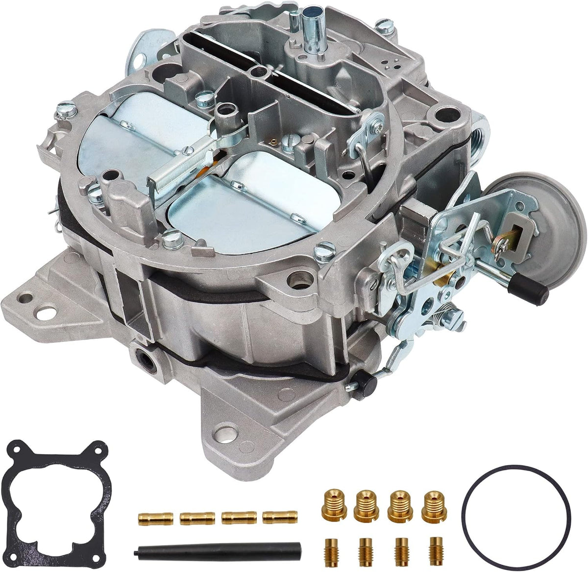 Carburetor 4 Barrel 750 CFM Manual Choke with Gaskets Plugs Jets L6557