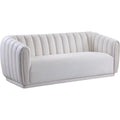 Cream Velvet Wood Sofa M45875