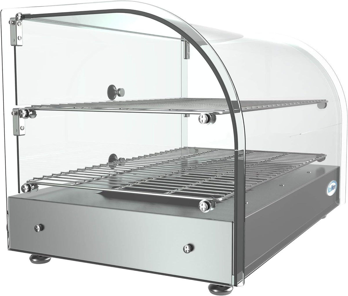 22" Commercial 2 Shelf Countertop Food Warmer Display Case, Silver U477980