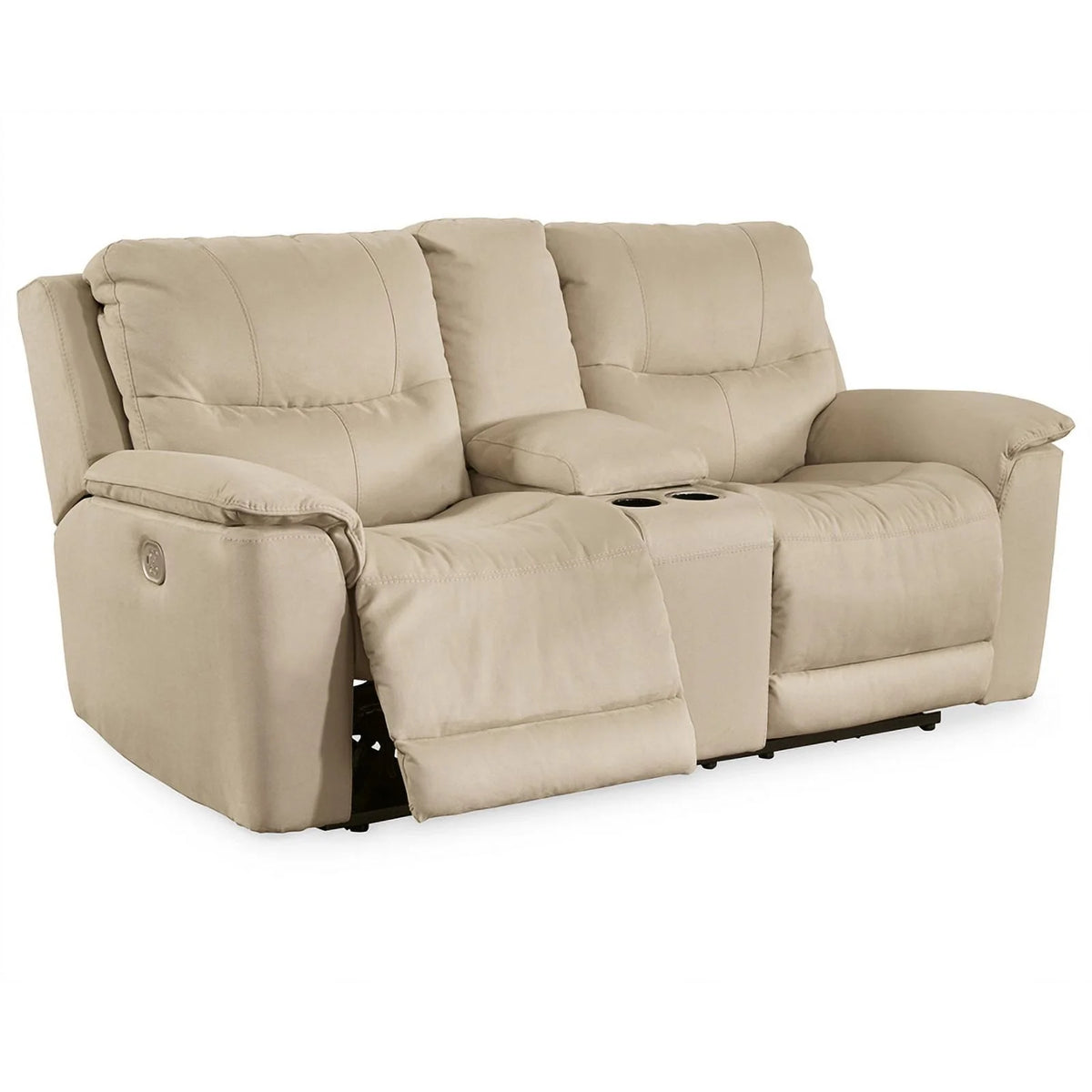 Latte Faux Leather Power Reclining Loveseat J806657