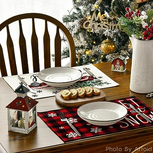Buffalo Plaid Christmas Placemats Set of 4 E4224