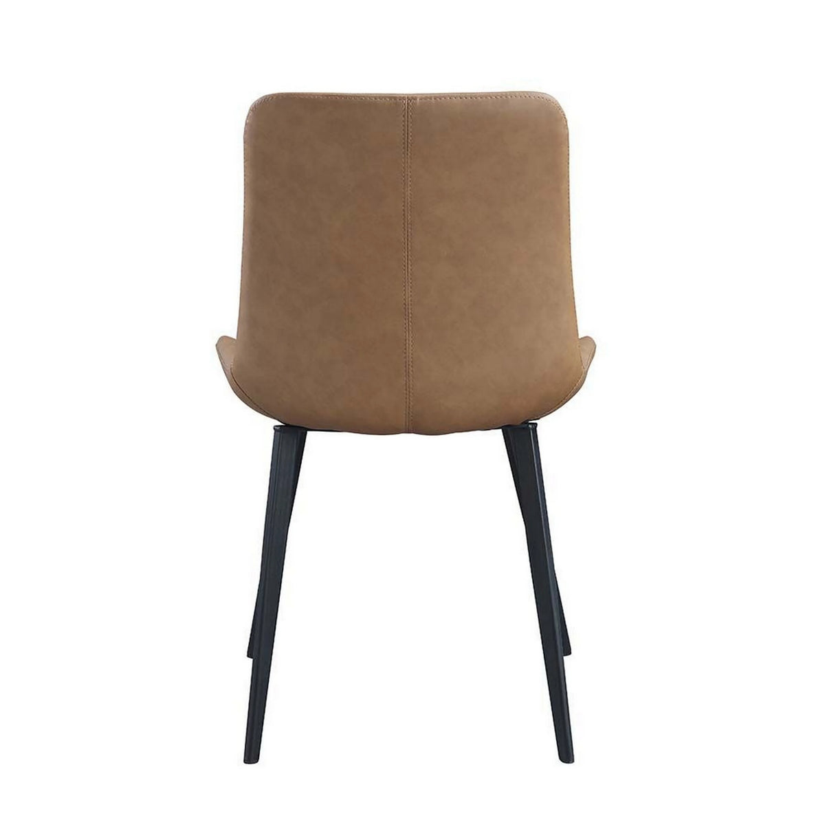 Tan Brown Vegan Leather Dining Chair, Set of 2 I34994