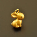 24K Yellow Gold Rabbit Pendant J3108