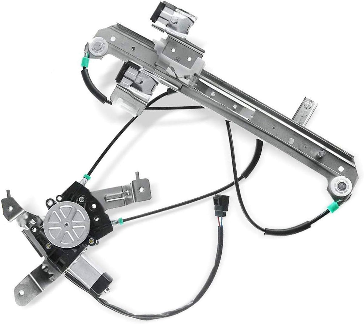 Rear Left Window Regulator with Motor for Chevrolet Tahoe GMC Yukon 2000-2006 Cadillac Escalade 2002-2006 Pack of 2 E940211