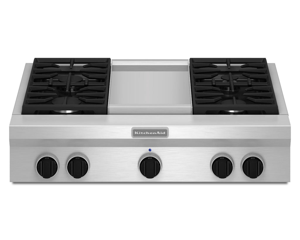 36x22 Stainless Steel Gas Cooktop and Griddle with 5 Hobs U603409