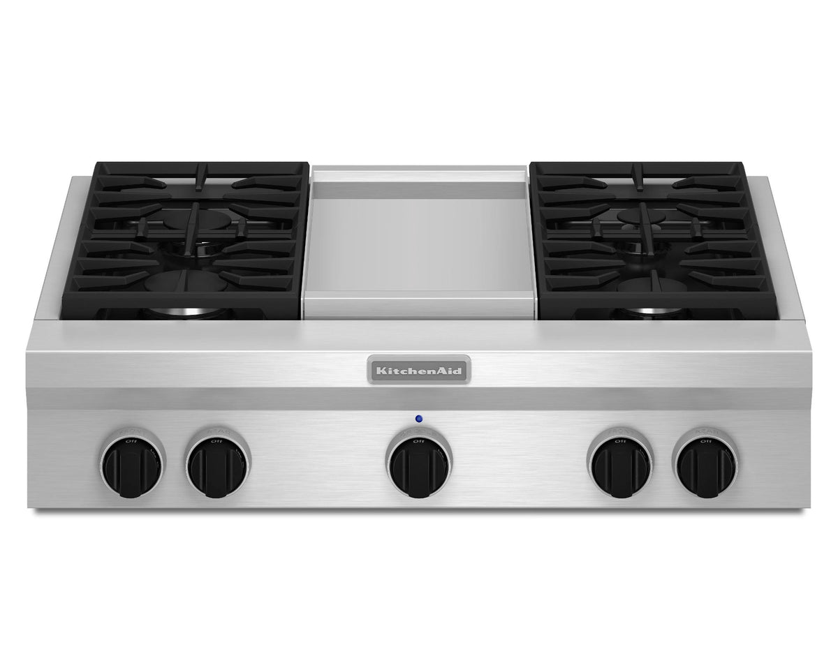36x22 Stainless Steel Gas Cooktop and Griddle with 5 Hobs U603409