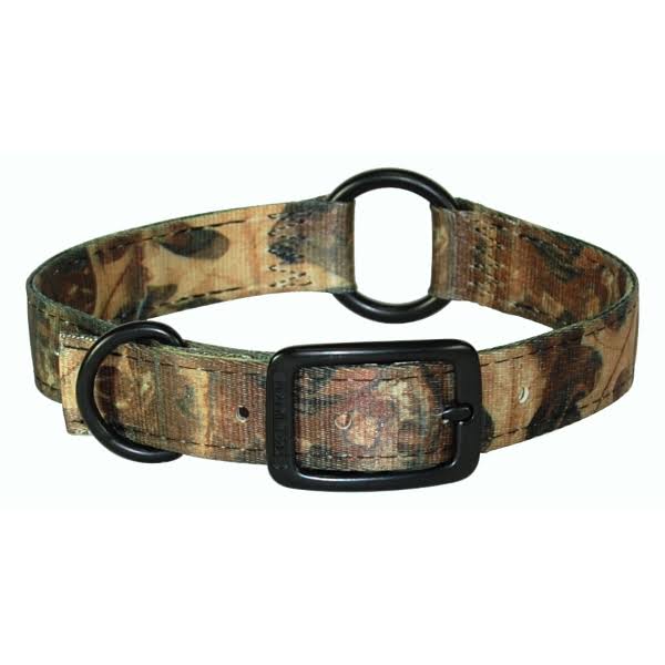 Nylon Double Thick Dog Collar with Center Ring F1122