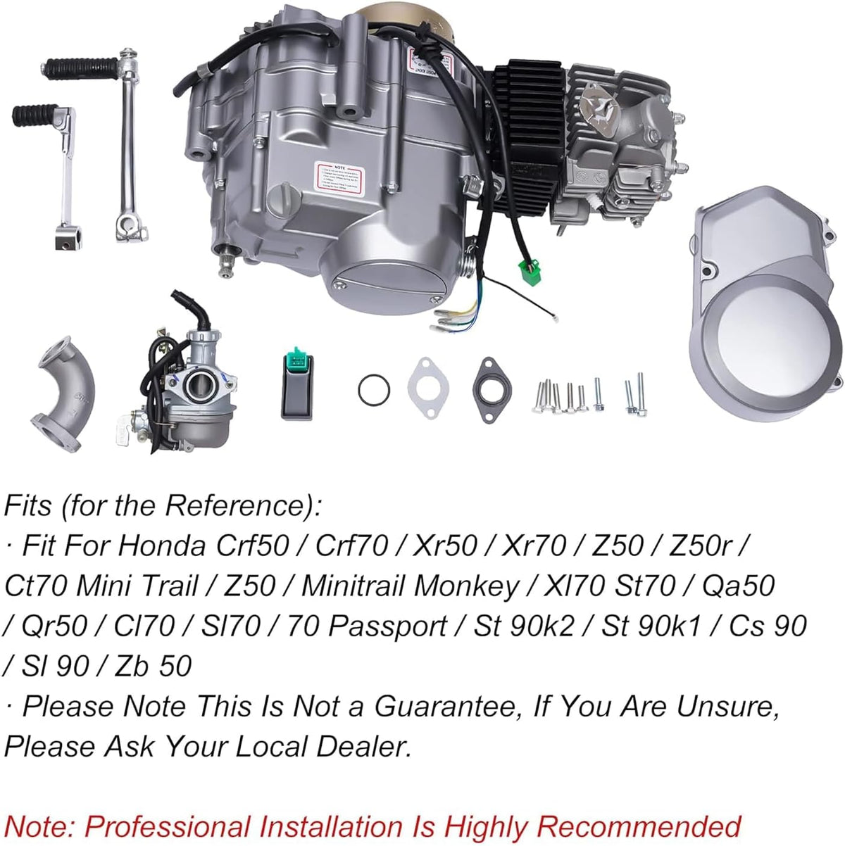 125cc 140cc 4-Stroke Engine Motor T23772