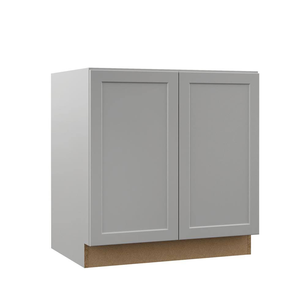 33x34.5x21 in. Full Door Height Bathroom Vanity Base Cabinet in Heron Gray P52072