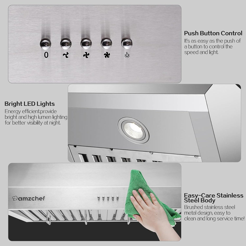 30 inch 700CFM Stainless Steel Under Cabinet Range Hood X387