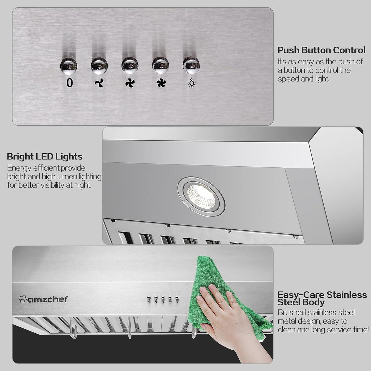 30 inch 700CFM Stainless Steel Under Cabinet Range Hood X387
