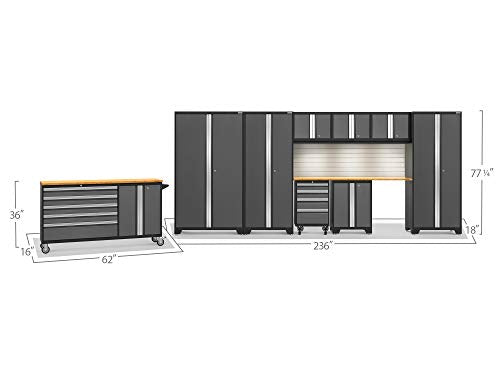 Gray 10 Piece Garage Cabinets E86131
