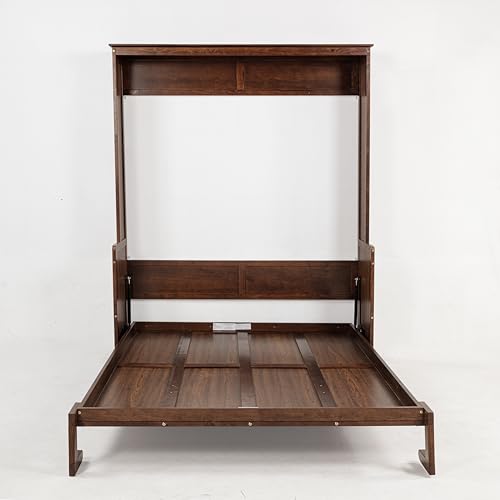 Walnut Wood Murphy Bed with Desk R6645