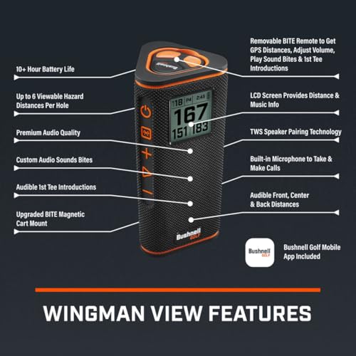Golf GPS Speaker with LCD Screen and Magnetic Mount T1523