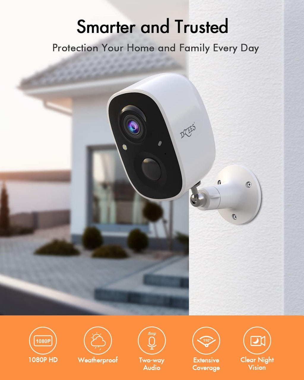 Solar Powered Wireless Outdoor Security Camera 1080P Color Night Vision S851470