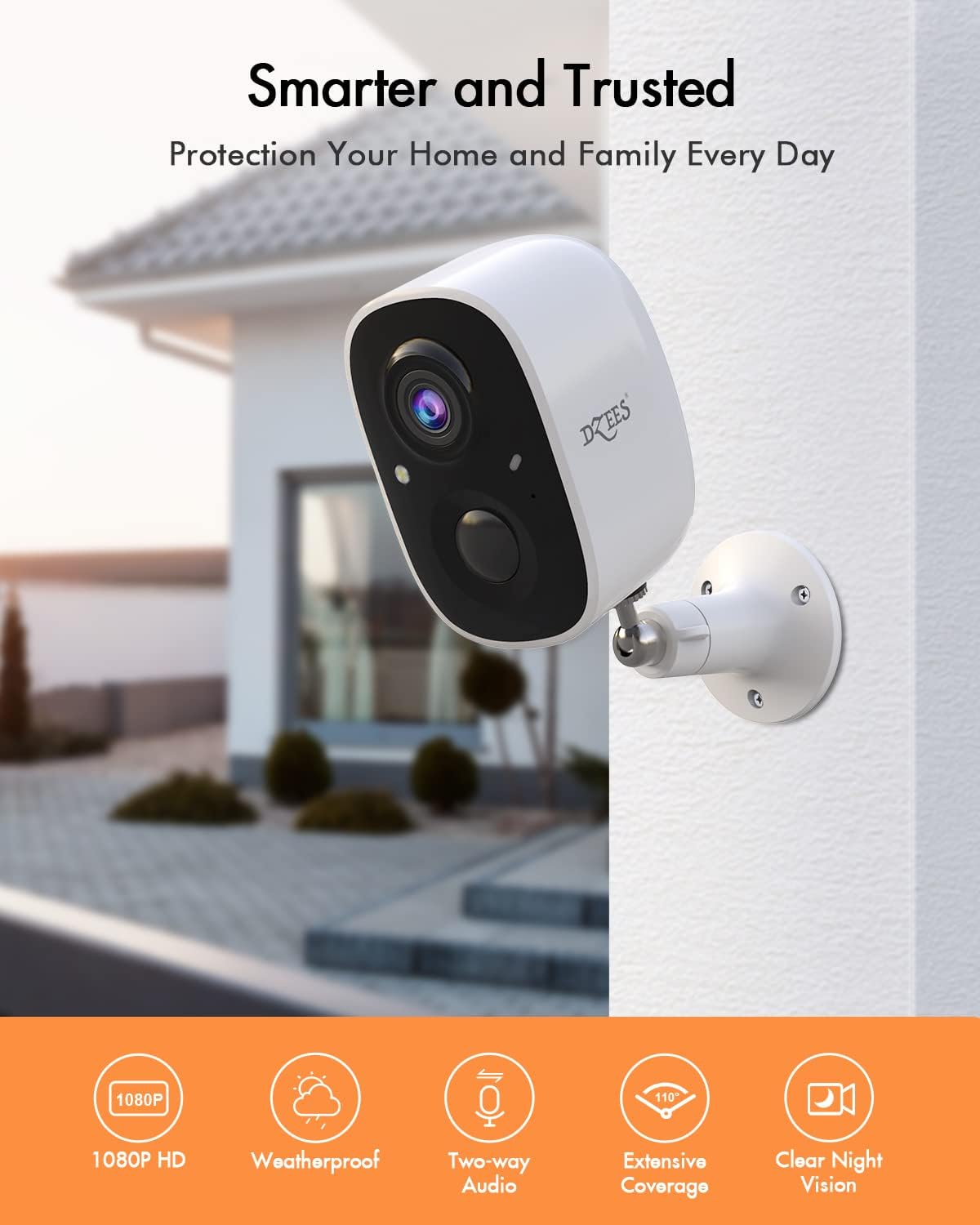 Solar Powered Wireless Outdoor Security Camera 1080P Color Night Vision S851470