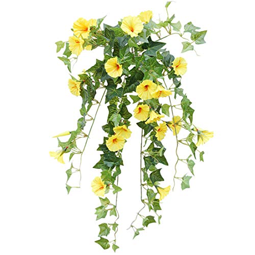 Artificial Morning Glory Trumpet Flower Vine Plastic Flower Bouquet Hanging Wall Strings M710