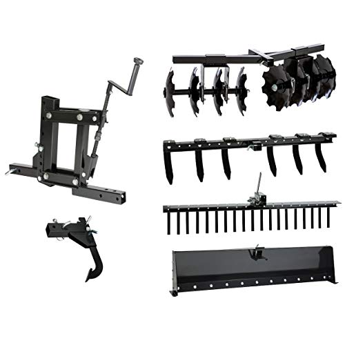 Impact Implements New Soil Kit for ATV, UTV & Tractors includes Hydraulic 1-Point Lift, Cultivator, Disc Plow, Middle Buster M5717