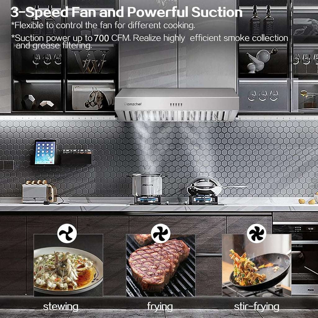 30 inch 700CFM Stainless Steel Under Cabinet Range Hood X387
