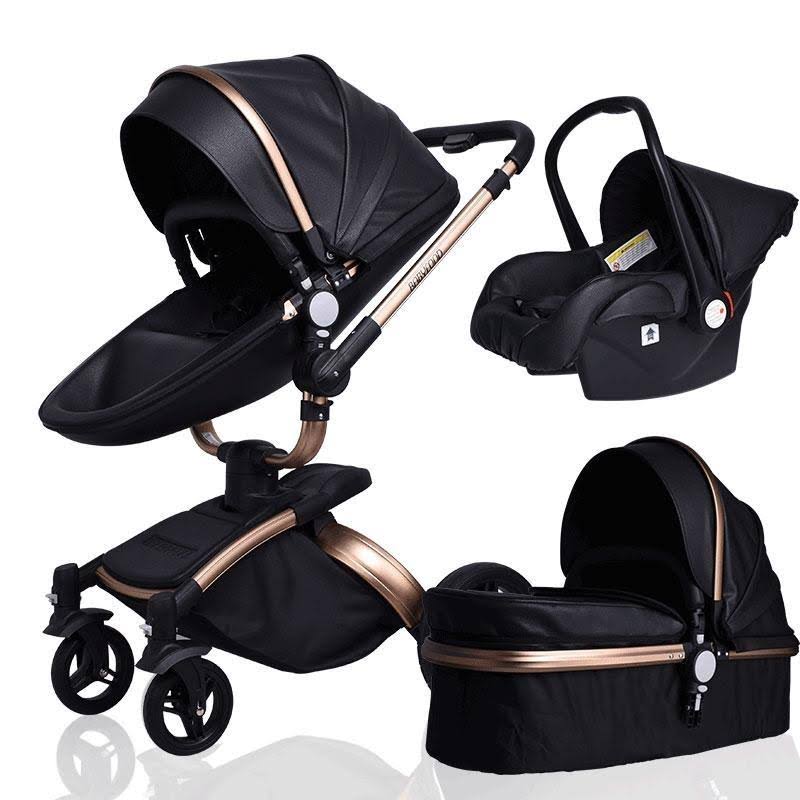 Leather 3 in 1 Two Way Suspension Stroller V22461