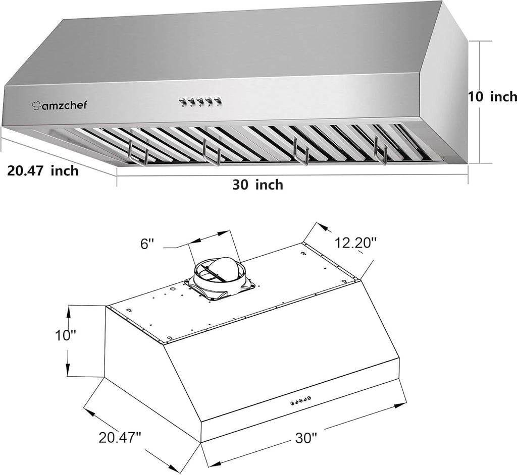 30 inch 700CFM Stainless Steel Under Cabinet Range Hood X387