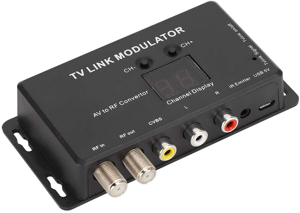 UHF Modulator AV to RF Converter with Channel Display Q740