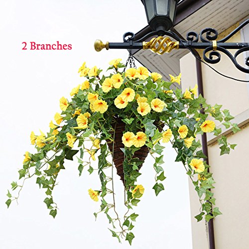Artificial Morning Glory Trumpet Flower Vine Plastic Flower Bouquet Hanging Wall Strings M710