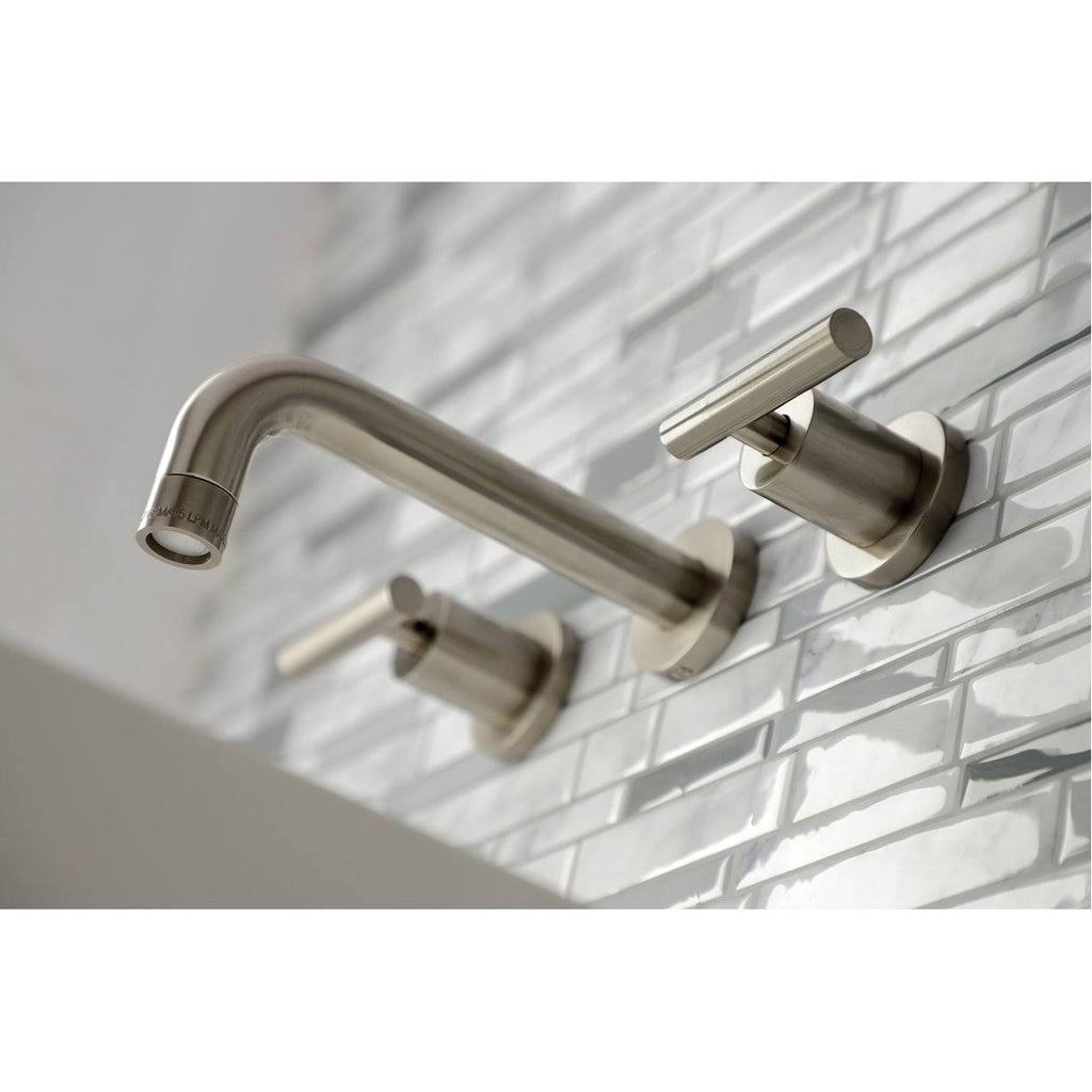 2-Handle Wall Mount Bathroom Faucet, Antique Brass C164657