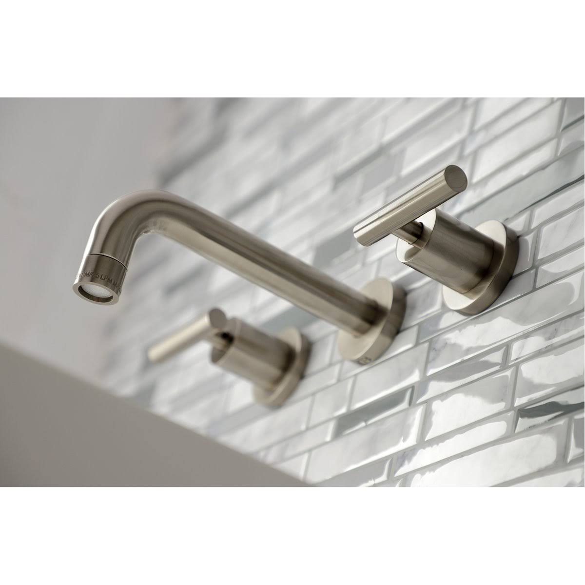 2-Handle Wall Mount Bathroom Faucet, Antique Brass C164657