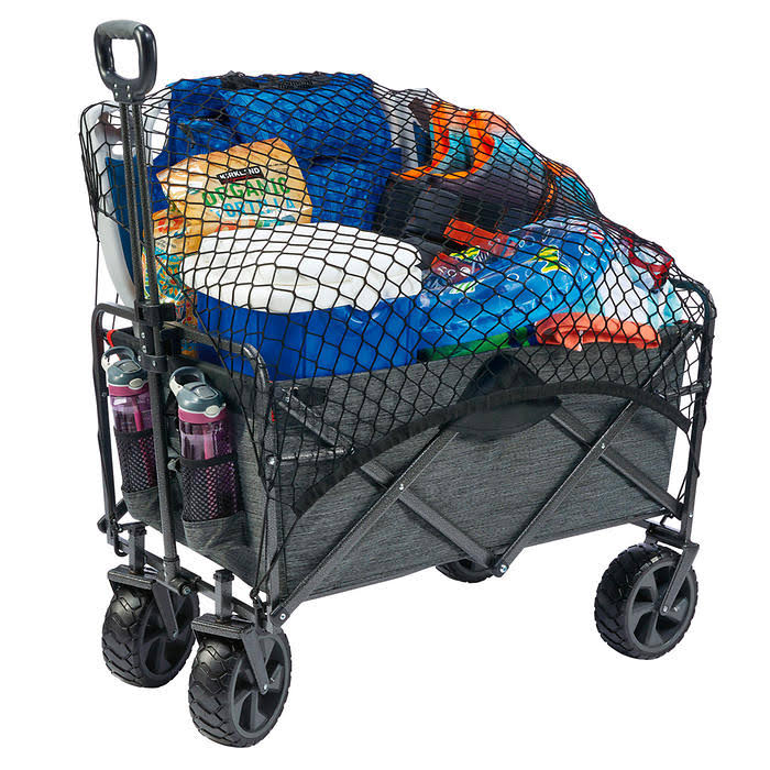 XL Folding Wagon with Cargo Net W25980