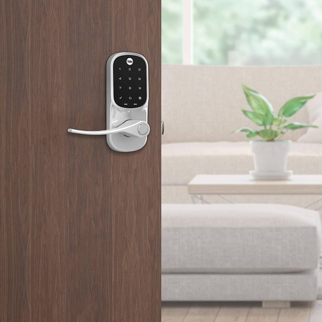 Satin Nickel Touchscreen Keypad Lever Lock D488