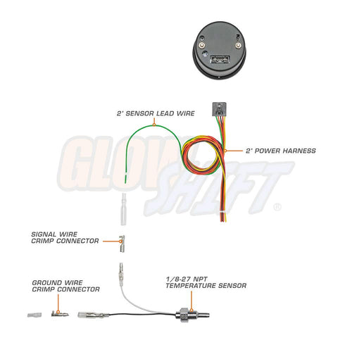 10 Color Digital Water Coolant Temperature Gauge Kit H3142