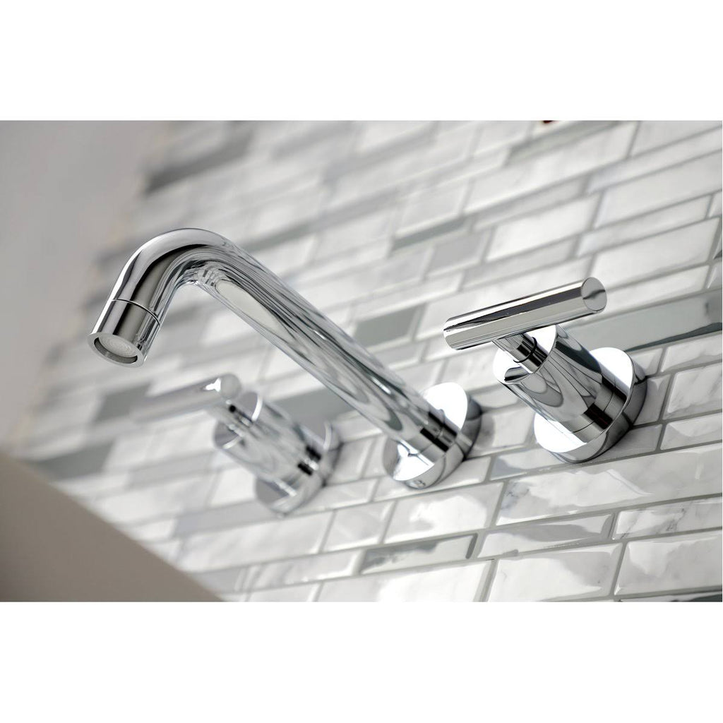 2-Handle Wall Mount Bathroom Faucet, Antique Brass C164657