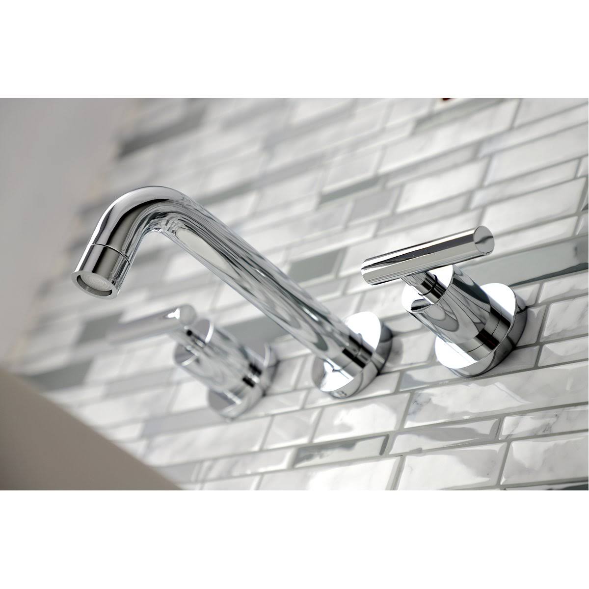 2-Handle Wall Mount Bathroom Faucet, Antique Brass C164657